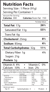 cups nutrition facts