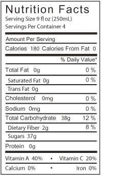 mangoneada nutrition facts