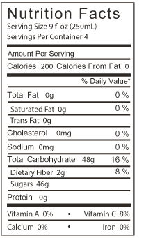 lemonade nutrition facts